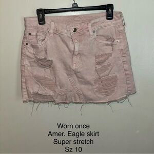 American Eagle Pink Jean Skirt